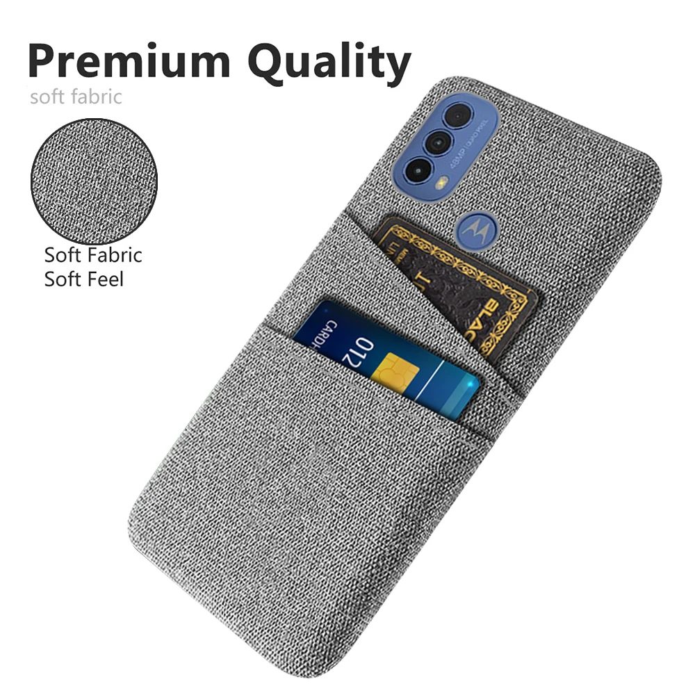 

Cloth Case for Motorola Moto E20 Cover E40 E30 Luxury Fabric Dual Card Phone Cover for Moto E40 Bumper Capa for MotoE20 E 40