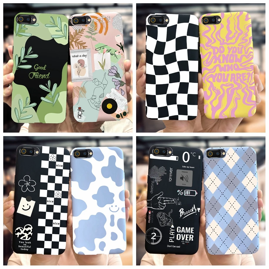 Защитный чехол для телефона Realme C2, флип-чехол для Realme C1, A1603, CPH1923, OPPO A1K с рисунком