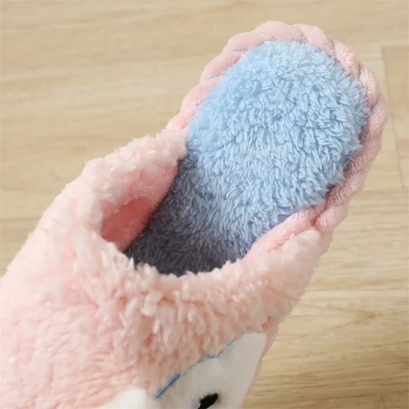 Rabbit Bear Slipper Womens Winter Warm Home Kawaii Cartoon Plush Contton Indoor Funny Cute Fuzzy House Floor Shoes Female