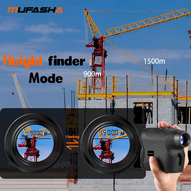 MUFASHA LR1500H 905 нм 1500 м дальномер охотничий лазерный на большие расстояния с функцией