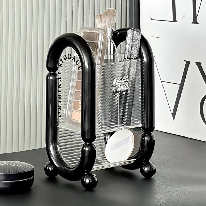 Держатель для кистей макияжа акриловый органайзер спонжей витрина 4-слотовая