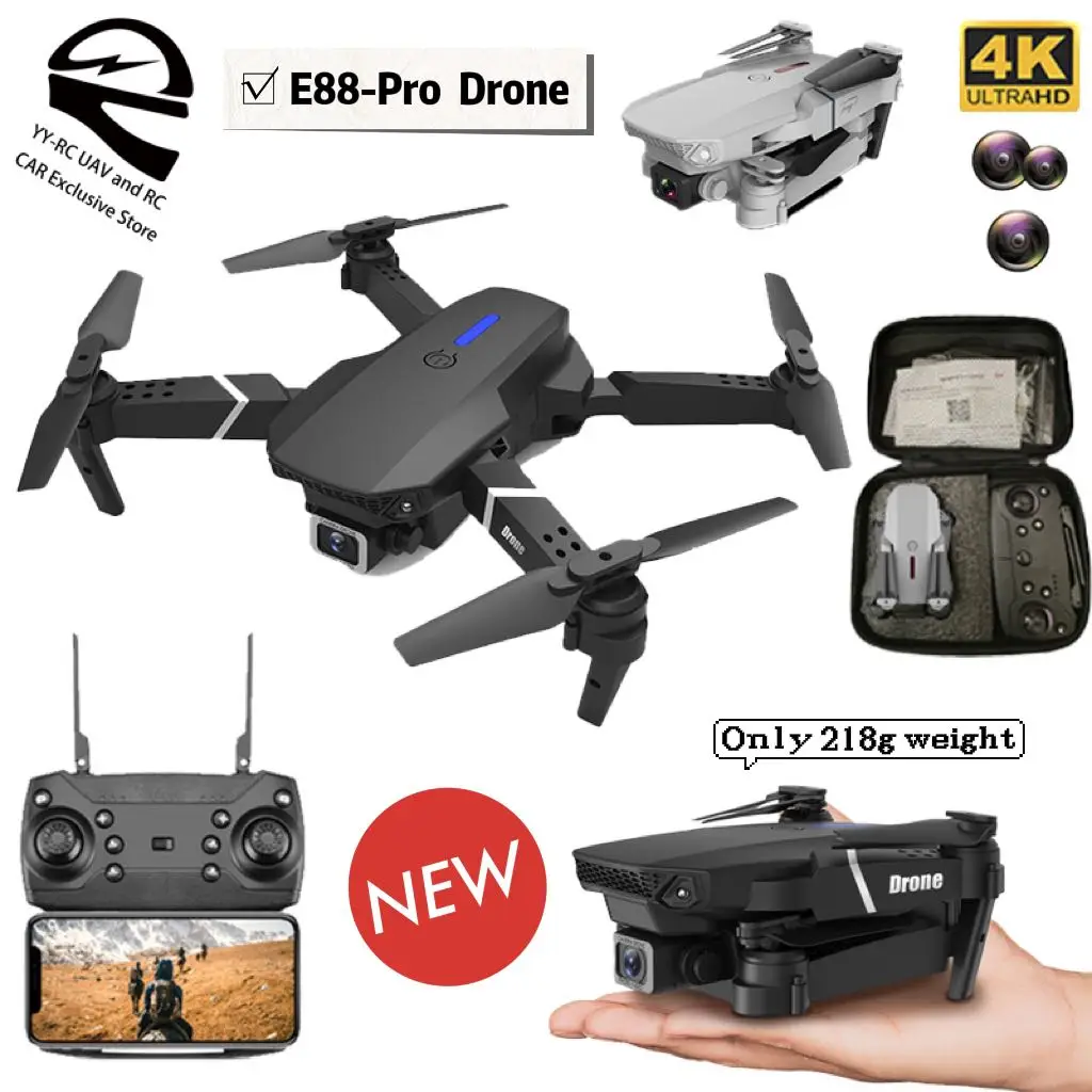 

Dron E88 Drone 4k Profesional MINI Toys GPS 5 KM Plane With Camera HD Juguetes RC Helicopter FPV Cameras For Photography Boy UAV