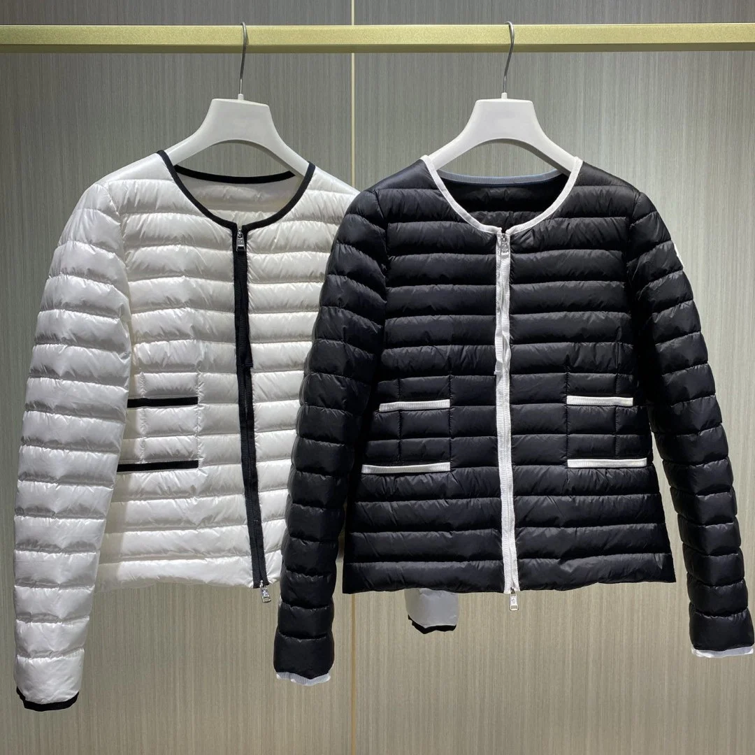

The latest store's same winter women's jacket round neck thin warm casual coat with NFC sensor QR code