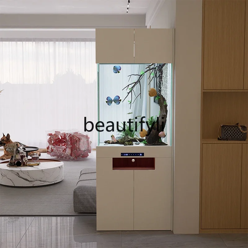 Вход простой и современный легкий роскошный перегородка встроенный аквариум для