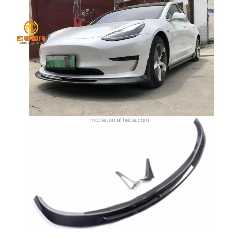 

For Tesla Model 3 front lip carbon fiber car bumper RZ style front lip