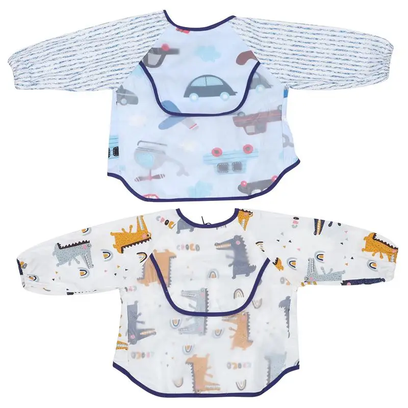 

2 шт., Детский водонепроницаемый фартук с длинным рукавом