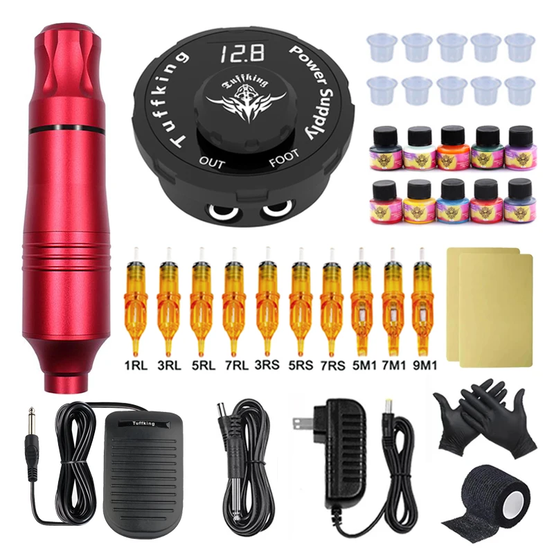 

Complete Tattoo Machine Set Tattoo Rotary Machine Pen Style Set Permanent Makeup Machine With Cartridge Needles Tattoo Body Art