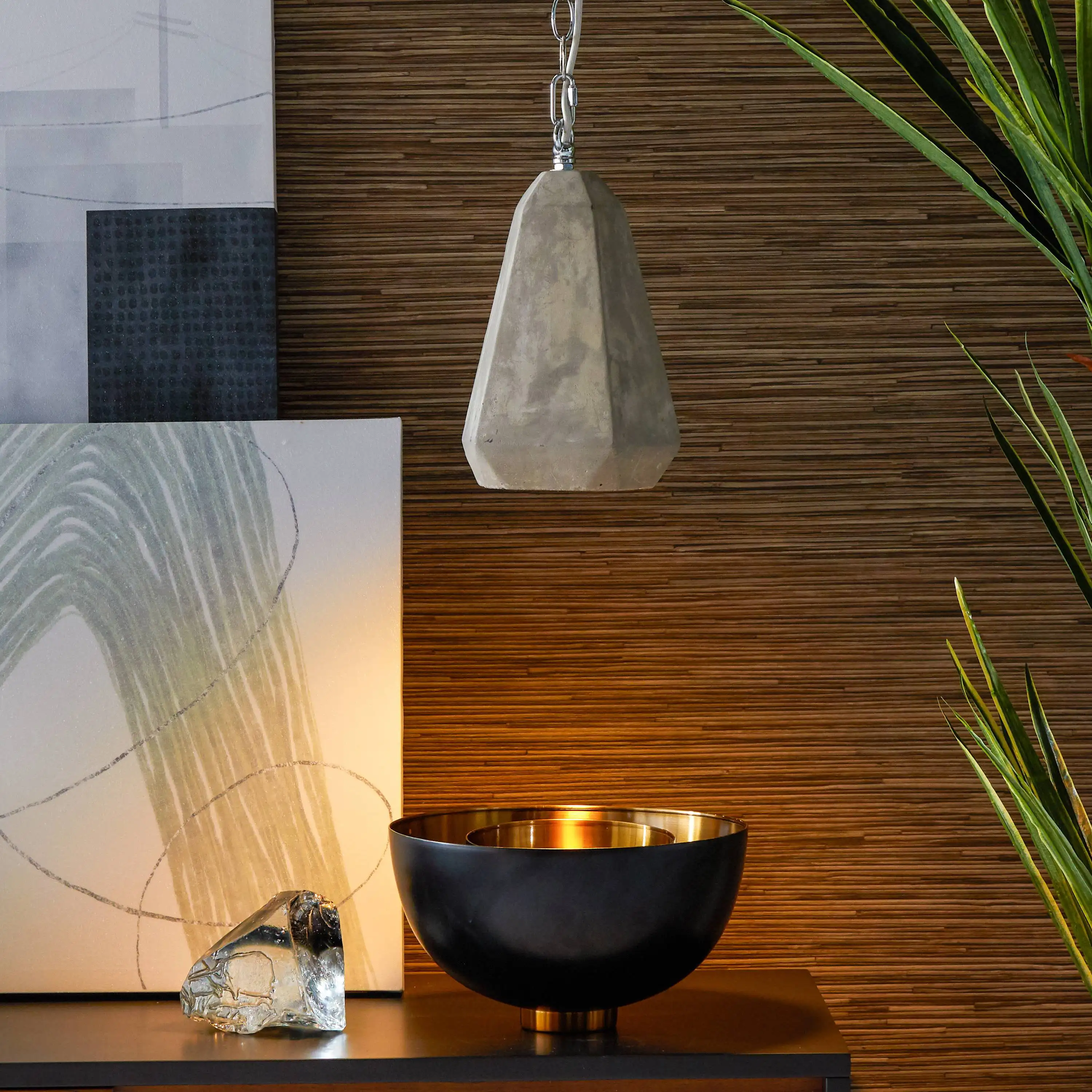 

LED Cement Pendant Light, Single LED Bulb Included