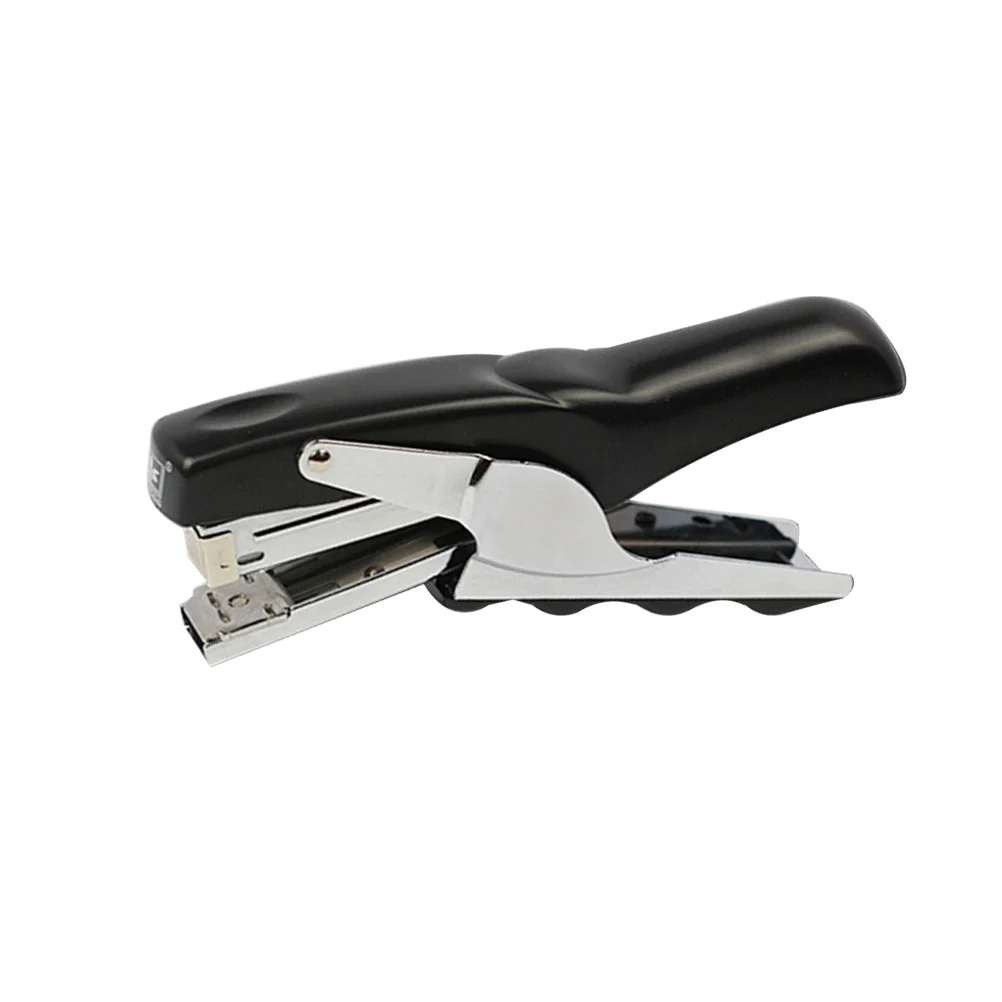

Heavy Duty Stapler Plier Stapler Hand Grip Type Metal Stapler Efficient Stapler without Stitching Needle (Black)