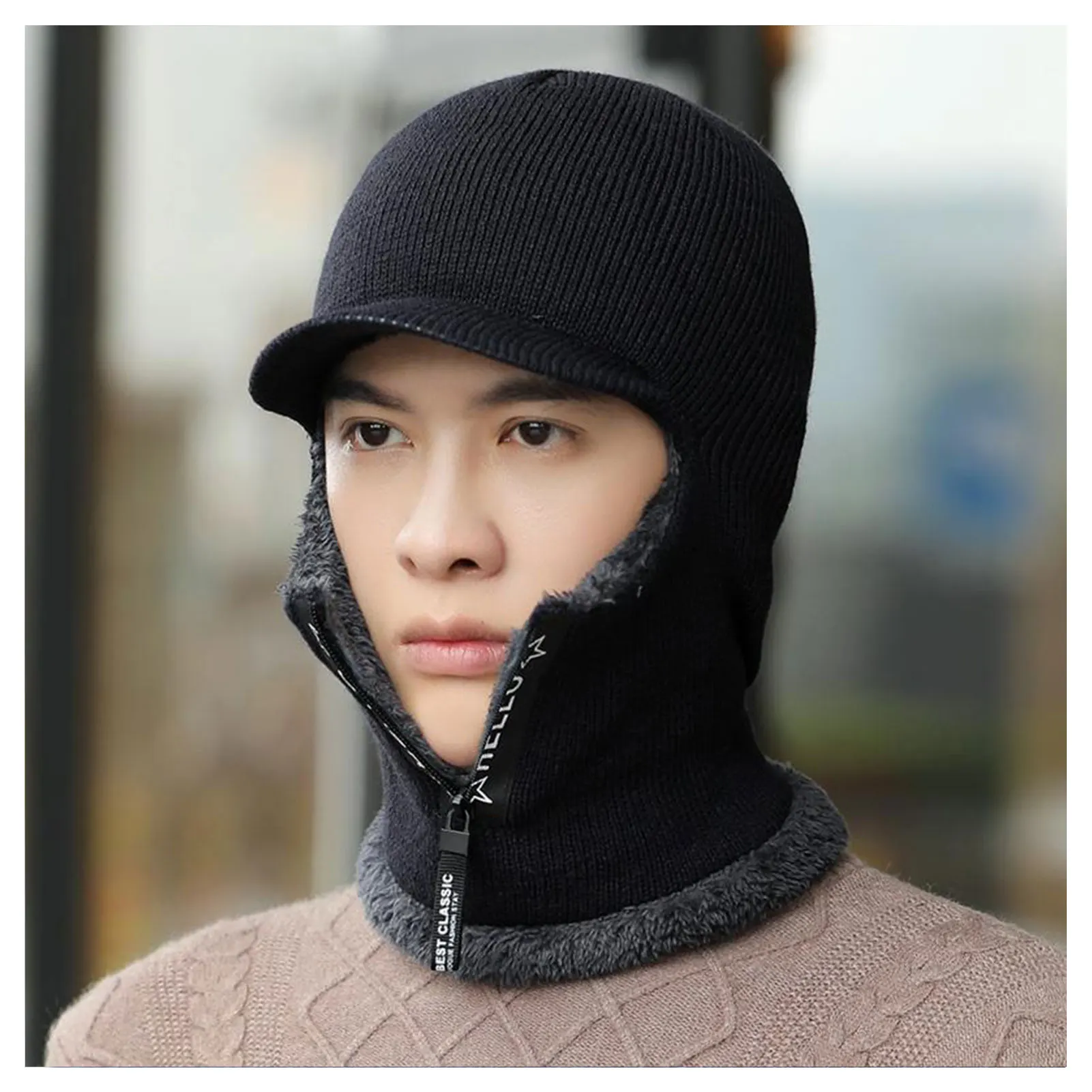 

Cold Weather Balaclava Ski Mask Thermal Windproof Soft Breathable Warmer Hat for Riding Cycling