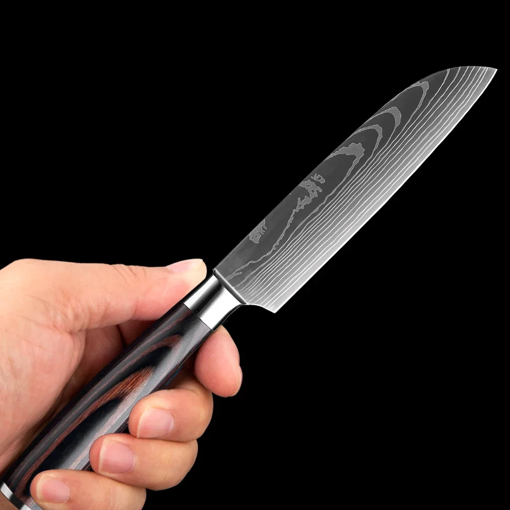 Набор ножей для фруктов из нержавеющей стали изогнутый кухонный резец с лазерным