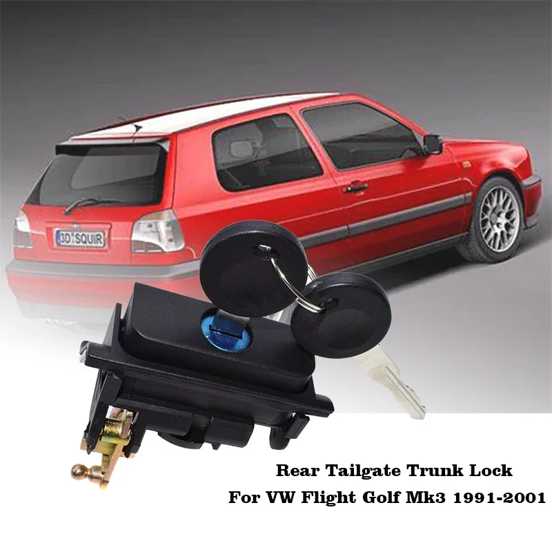 Замок для задней двери багажника VW Volkswagen Golf Mk3 с 2 ключами 1H6827571E 1H6827571A 1H6827571B