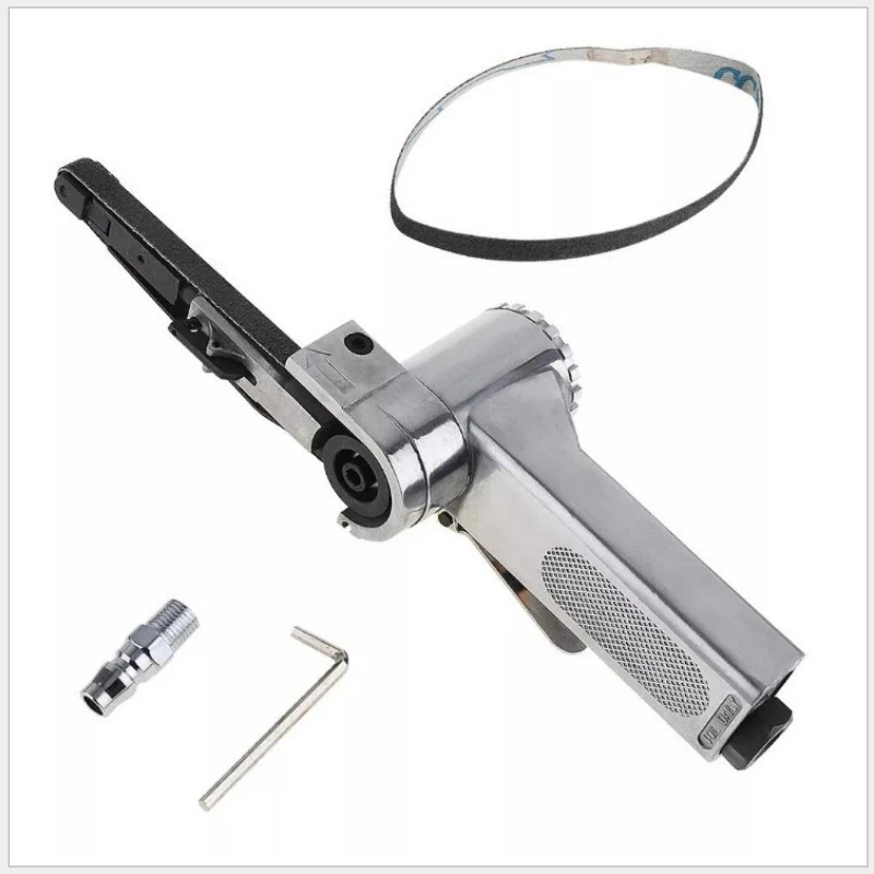 

Belt Grinder 3/8" Air Belt Sander Air Angle Grinding Machine with Sanding Belts for Air Compressor Sanding Pneumatic Tool Set