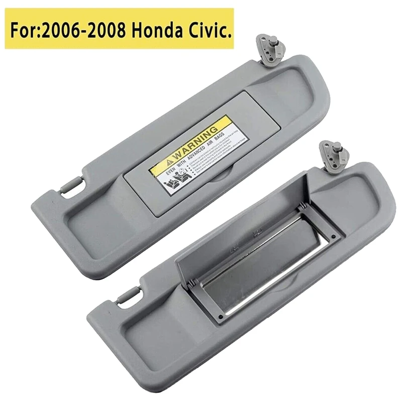 

1Pair Sun Visor Assy For Honda Civic 2006-2011 Car Sunshade Makeup Mirror Cover
