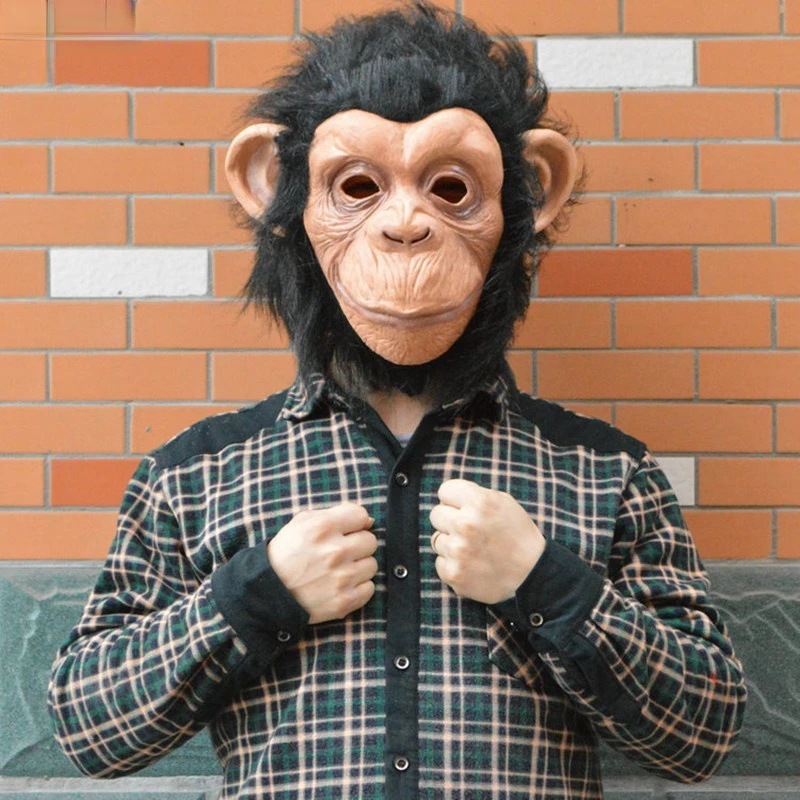 

Реалистичные латексные маски орангутана на все лицо маска животного обезьяны страшная маска Хэллоуин вечевечерние НКА косплей реквизит маскарадное платье
