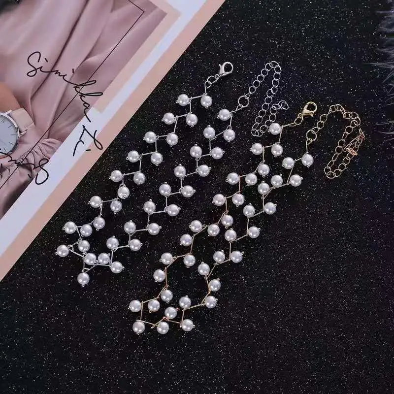 

Pearl Clavicle Chain Female Choker Pearl Choker Necklace Fashion Accessories