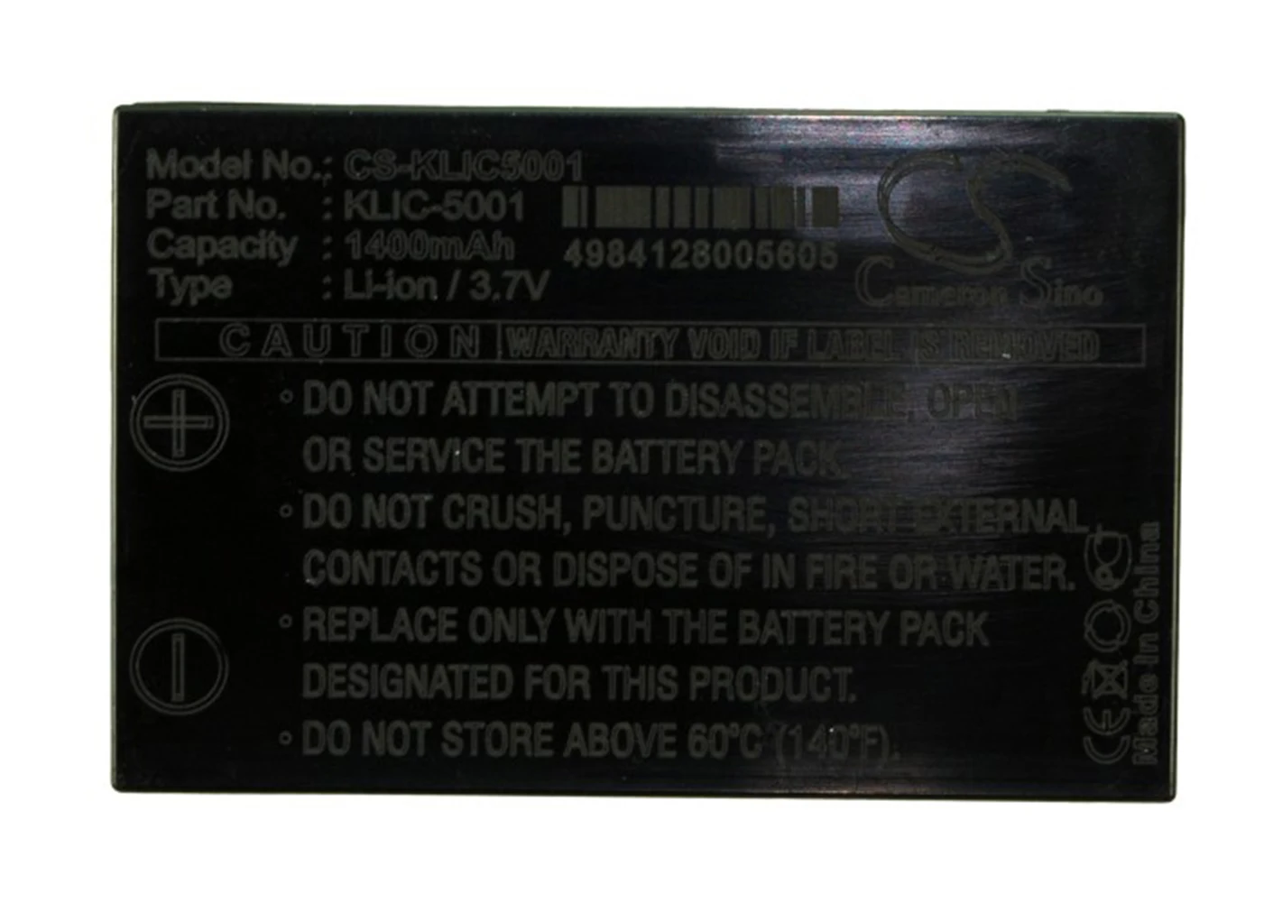 Аккумулятор Cameron Sino 1054062 мА для KODAK EasyShare DX6490 DX7440 Zoom KLIC 5001|Цифровые аккумуляторы| |