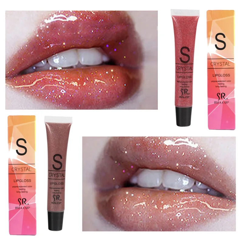 

SR Hose Water Lip Gloss Glitter Liquid Lipstick Long Lasting Waterproof Moisturizing Candy Color Lip Gloss