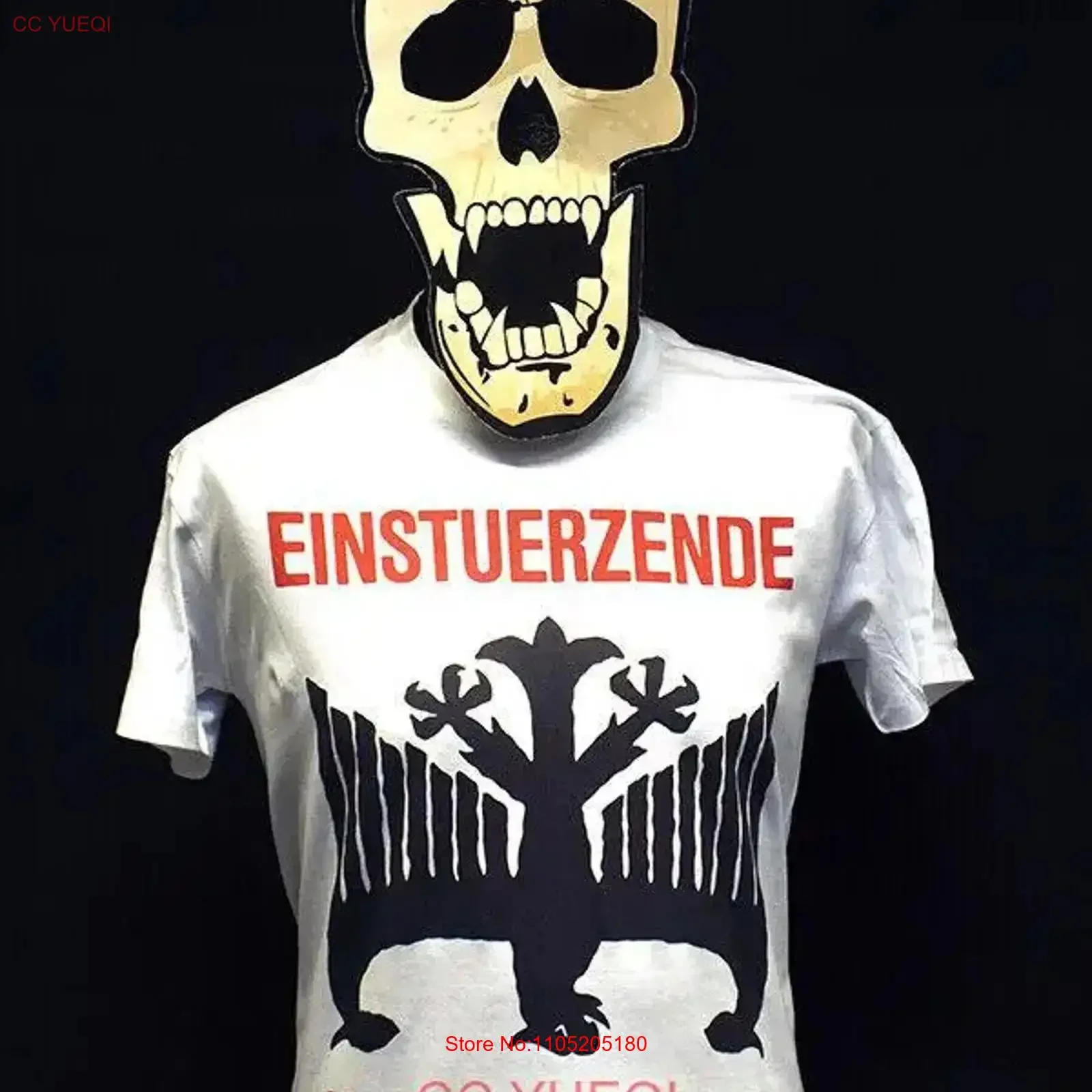 Фото Футболка Einstürzende Neubauten Funf Auf Nach Der Oben Offenen Richterskala, винтажная потертая модная мягкая дышащая стильная футболка №1