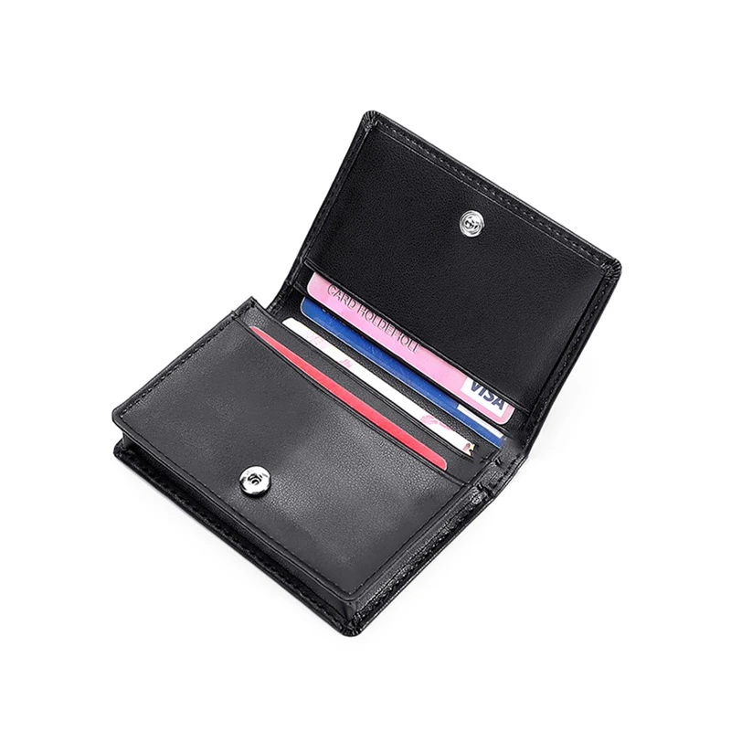 

Новое поступление, сумка из воловьей кожи с индивидуальным логотипом, Женский кошелек для монет, мужской деловой кошелек, однотонные классические сумки с держателем для карт