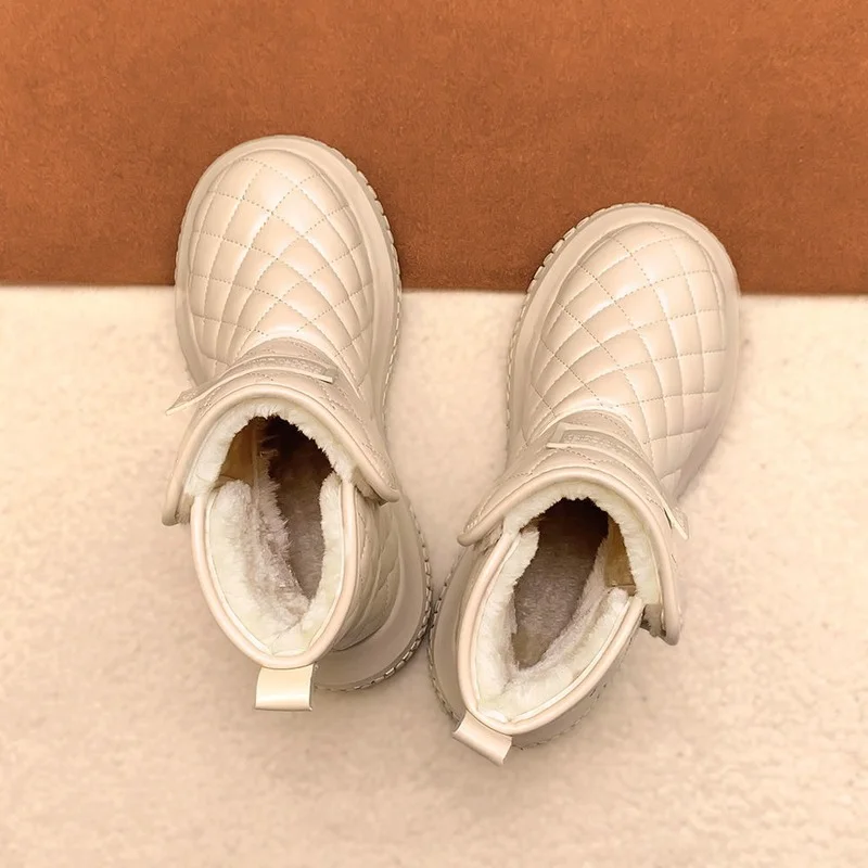 New Woman Shoes Non-Slip Snow Boots Women The Bottom Warm with Velvet Short Lattice Luxury Designer Booties  platform shoes