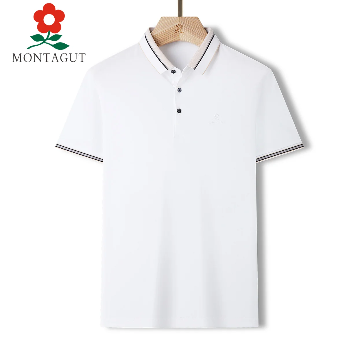 

Montagut [breathable and comfortable] summer new style simple leisure versatile men's POLO T-shirt sh