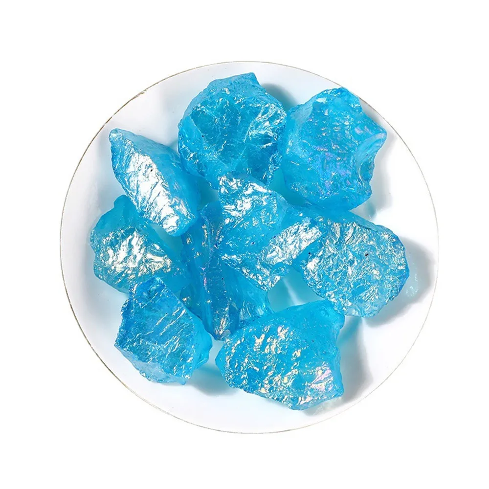 

Aura Crystal Blue Raw Gemstone For Reiki Healing Home Decoration