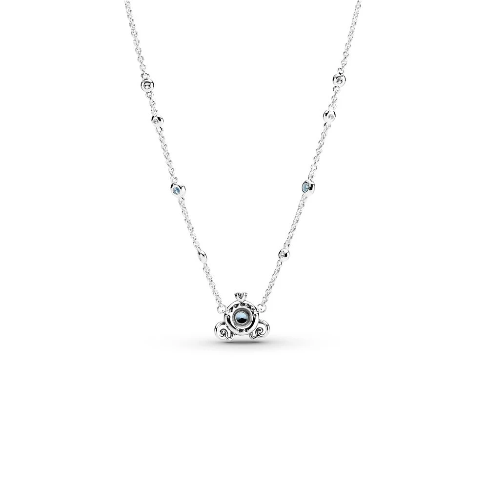 Pandora 925 Sterling Silver Pumpkin Collier Necklace for Women Fashion Jewelry Birthday Gift 2