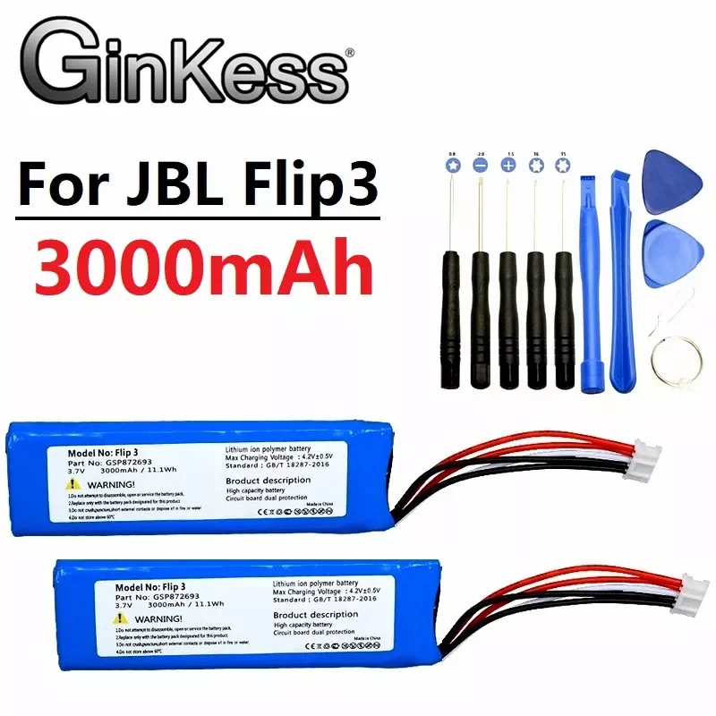 

NEW Do Flip3 Flip 3 3.7V 3000mAh bateria GSP872693 P763098 03 wydanie specjalne + naprawa wymiana akcesorium FLIP3 FLIP 3