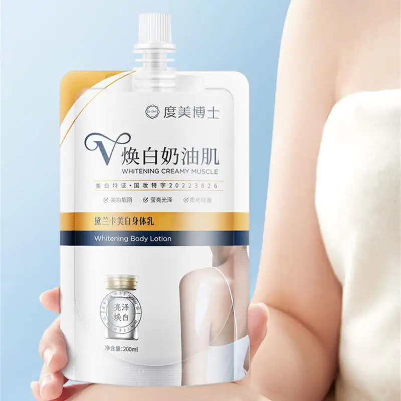 

200ML Whitening Body Lotion Skin Bleaching Cream Moisturizing White Body Cold Cream Over Lotion Lightening Skin All D7L9