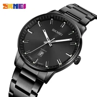 skmei mens watches top brand luxury stainless steel strap 3bar waterproof date time watch quartz wristwatch reloj hombre 1878