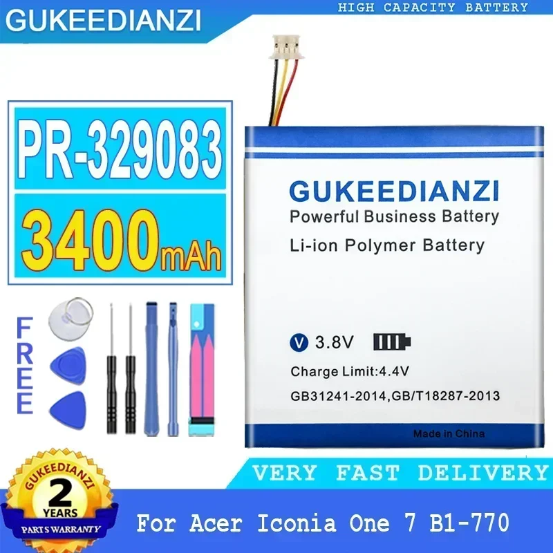 Аккумулятор мобильного телефона для Acer Iconia One 7 one7 B1-770 3400 мАч PR- 329083 + Бесплатные