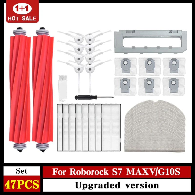 

For Roborock S7 MaxV Ultra Accessories Dust Bag Xiaomi s7 pro ultra Hepa Filter G10S Main Side Brush Mop Robot Vacuum Parts