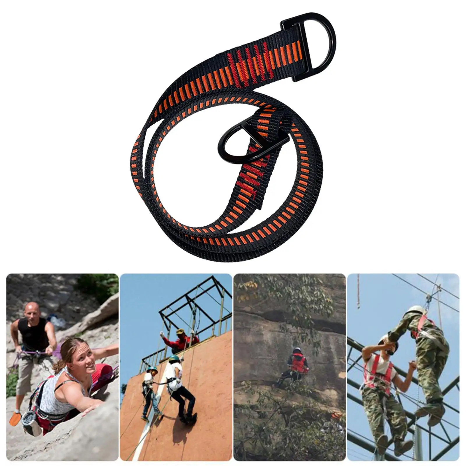 Safety Lanyard Belt Sling Climbing Harness Belt for Emergency Rappelling images - 6