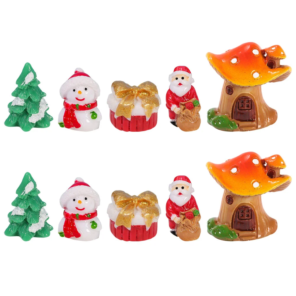 

Christmas Miniature Figurines Ornaments Snowman Santa Tabletop Fairy Decorationmini Decor Micro Accessories Gardens Landscape