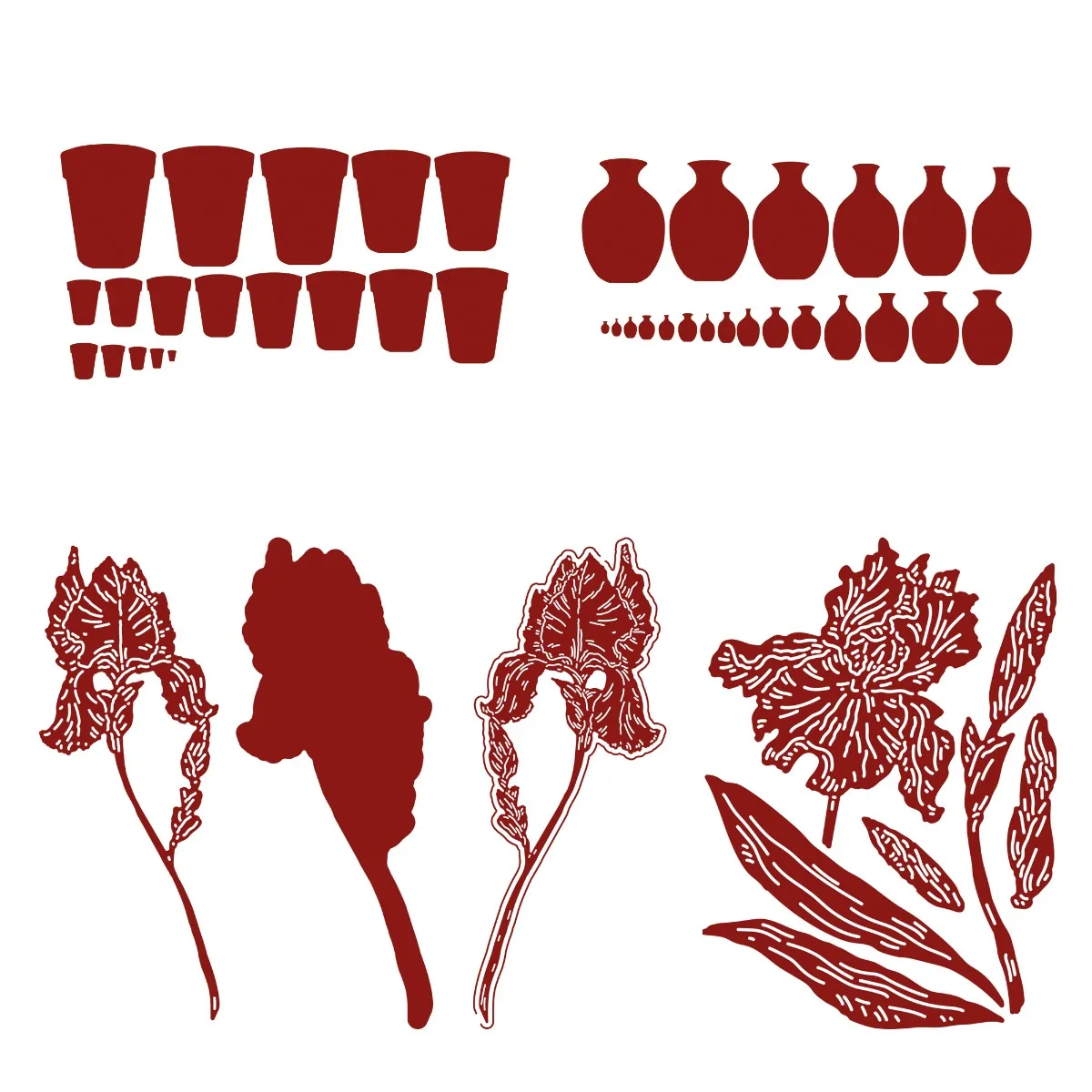 

Plant Potted Flowers Metal Cutting Dies Diy Scrapbooking Card Paper Cards Handmade Album Embossing Greeting Card 2023 New