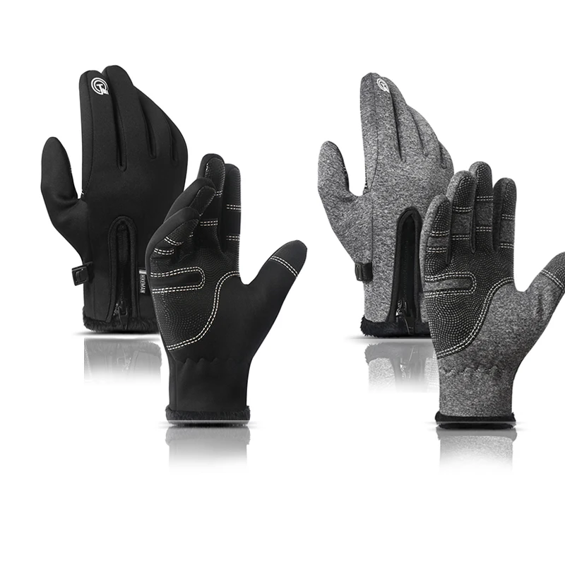 

Лыжные перчатки с защитой от холода, водонепроницаемые зимние перчатки, велосипедные пуховые теплые перчатки для сенсорного экрана, ветроз...