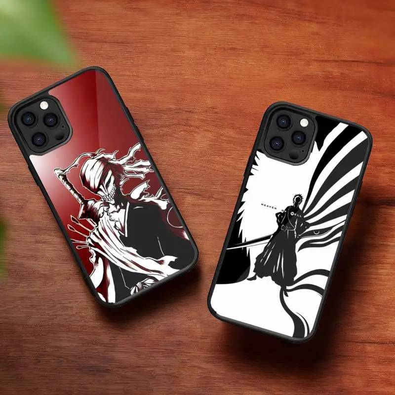 

Чехол для телефона с аниме отбеливателем Ichigo для Iphone 14 Pro Max 11 13 12 Mini 7 8 6 Plus Se Xr X Xs 2020, чехол из поликарбоната и ТПУ