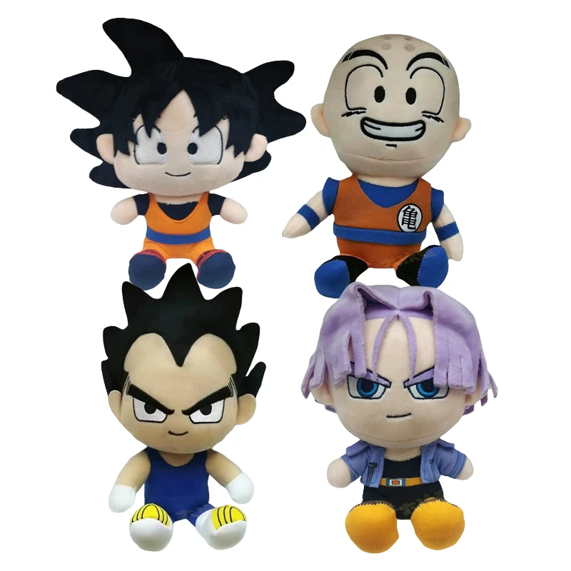 

25cm Anime Dragon Ball Plush Stuffed Toy Son Goku Kuririn Vegeta Trunks Cartoon Cute Plush Doll Boy Birthday Gift Festival Decor
