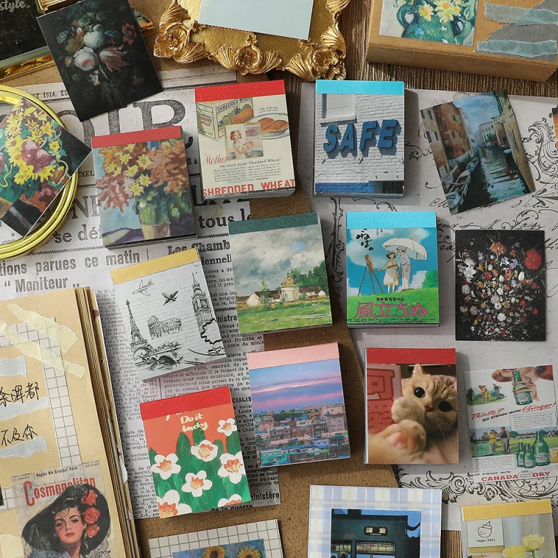 

50 шт./лот бумажные наклейки для скрапбукинга, журнала, подарочной упаковки