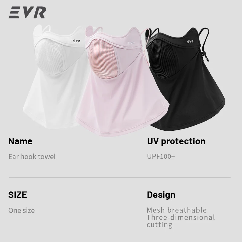 Фото Маска для велоспорта EVR: защита от солнца, дышащая, для мужчин и женщин, летняя, для активного отдыха, для шоссейного велосипеда, охлаждающая, с креплением на уши, полотенце-маска для лица №3