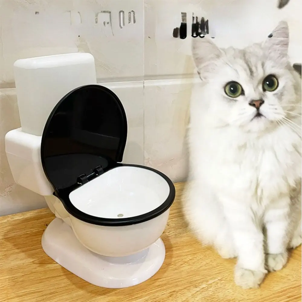

Pet Supplies Unplugged Funny Water Fountain Flow Toilet Drinking Fountain Automatic Water Dispenser