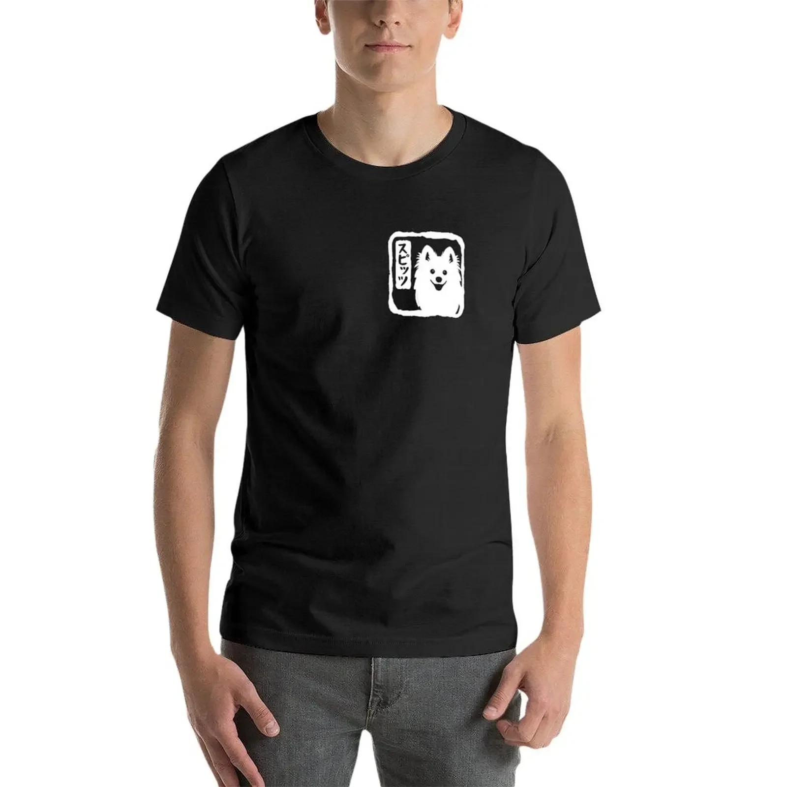 Японская футболка со шпицами Hanko Seal-KamaHachi Cute Stamp эстетичная одежда летние топы