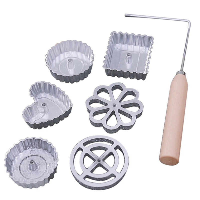 

Maker Bunuelos Mold Aluminum With Handle Waffle Timbale Molds Funnel Cake Ring Maker Cookie Bake Mold Baking Tools