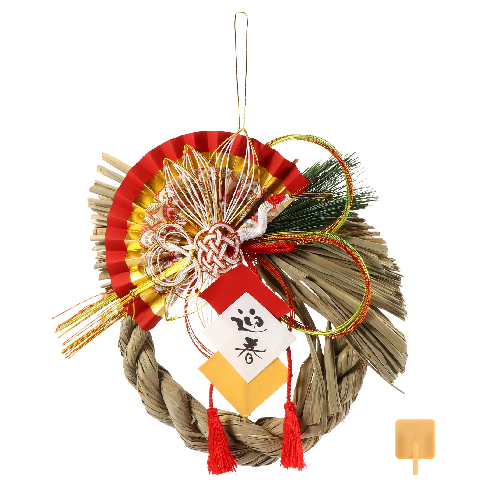 

Christmas Wreath Straw Japanese Door Hanging Garland New Sushi Pendant Vine Sign Ring Decorations Wall Restaurant Decoration