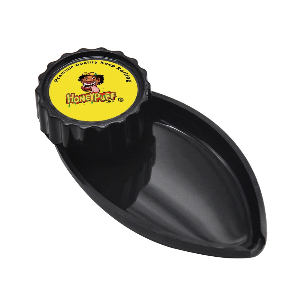 

HONEYPUFF Premium Plastic Herb Grinder And Rolling Tray 40MM Grinders & Roll All In One Fumar Accessories