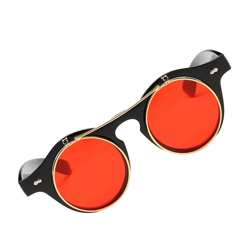 

Солнцезащитные очки унисекс, круглые солнечные очки в стиле стимпанк, с защитой от ультрафиолета 400, для мужчин и женщин