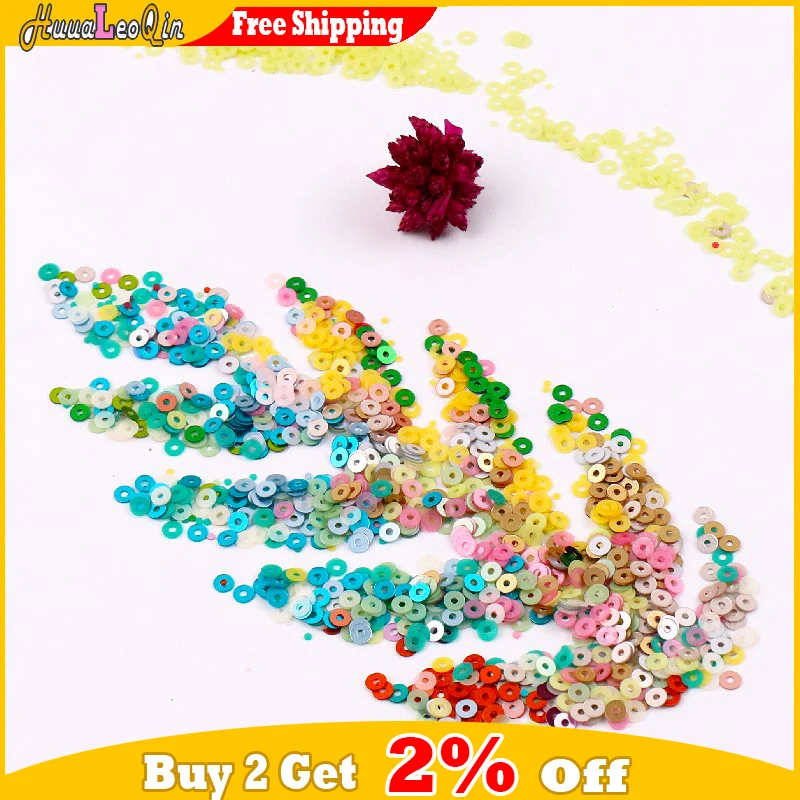 5g 2mm 3mm 4mm PVC French Matte Round Sequins Loose Cup Paillettes Glitter for Jewelry Making DIY Sewing Nail Art Craft - купить по