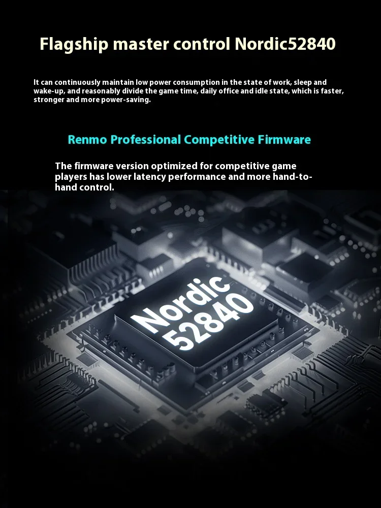 Беспроводная мышь Rawm Sa-SH01 Pro трехрежимная игровая с датчиком Paw3950 8k легкая низкой