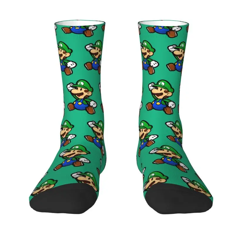 

Super Cartoon Animation Game Marios Dress Socks Men's Women's Warm Fashion Novelty Crew Socks